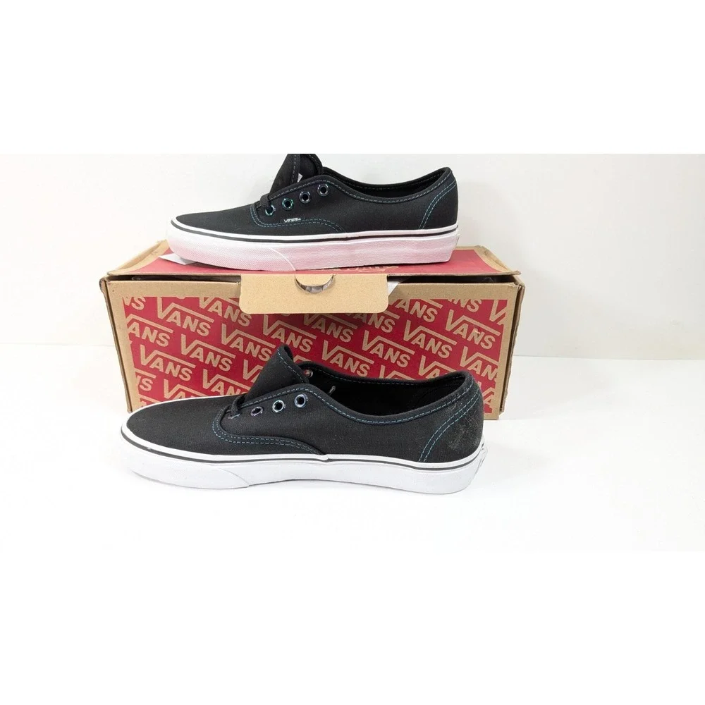 VANS‎ AUTHENTIC IRIDESCNT EYLTS BLACK MULT SHOES MENS/boys 6 WOMENS 7.5